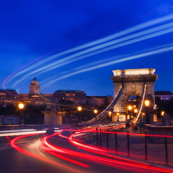 Budapeşte 'de gece ışıkları — Stok fotoğraf