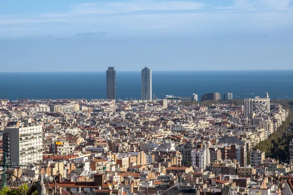 Panorama z barcelona — Zdjęcie stockowe