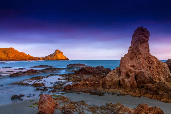 Sonnenuntergang an der Küste des Naturparks von Cabo — Stockfoto