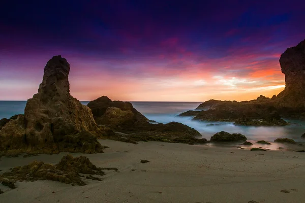 Pôr do sol na costa — Fotografia de Stock