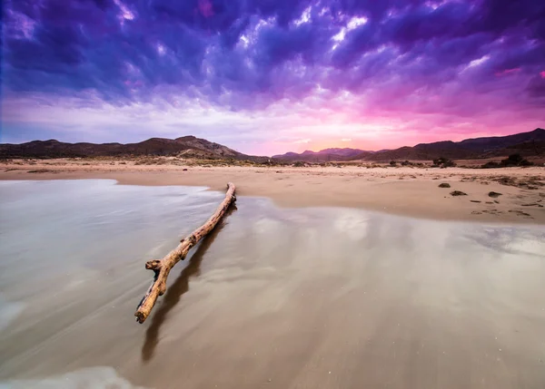 Praia de Genoveses e mar-Espanha-Almeria-Cabo de Gata parque natural — Fotografia de Stock