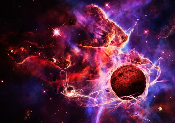 Magical space and nebula art galaxy creative background — Stock Photo, Image