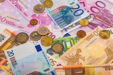 para euro sikke ve banknot