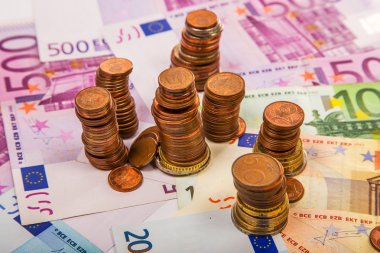 para euro sikke ve banknot