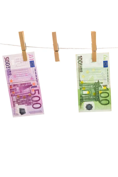 Euro het witwassen van geld — Stockfoto