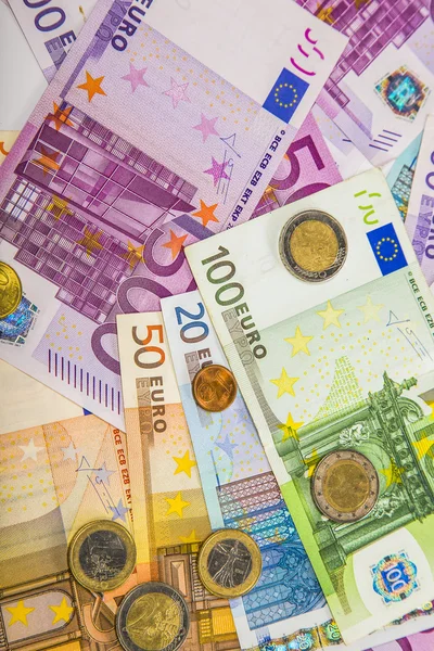 Billetes bancarios en euros — Foto de Stock