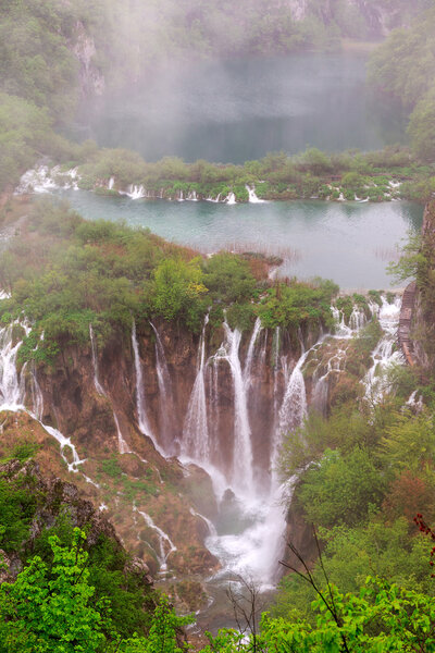 Waterfalls in Plitvice National Park, Croatia