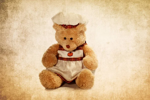 Schattige Teddybeer Grunge Achtergrond — Stockfoto