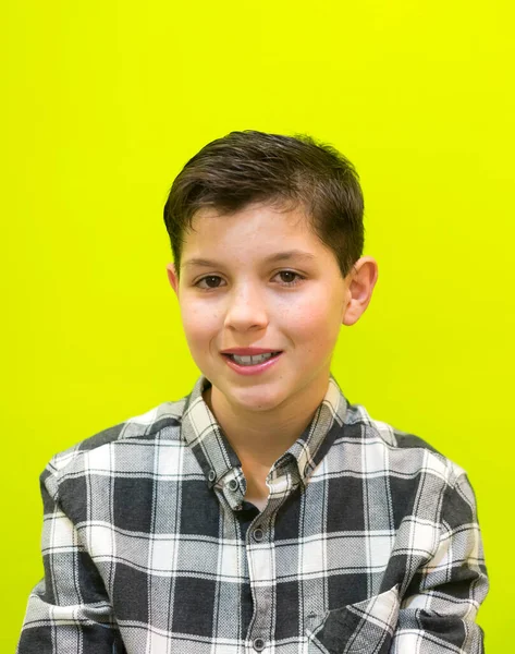 Portrait Smiling Boy Freckles — Stock Photo, Image