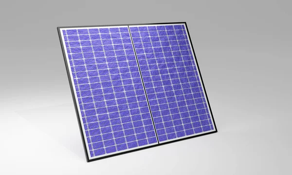 Solarmodul Konzept Illustration Isoliert Auf Dem Hintergrund Konzept Der Erneuerbaren — Stockfoto