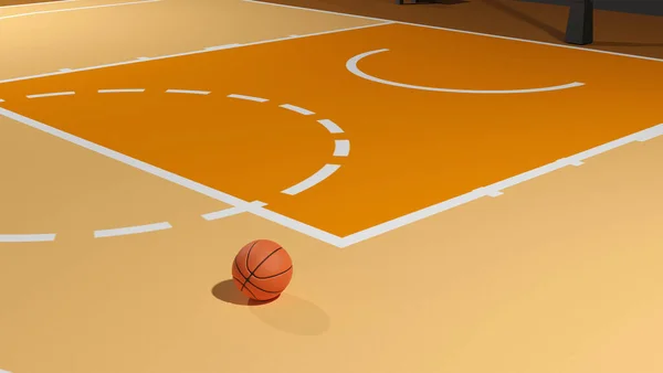 Illustration Basketball Court — Stock Photo, Image