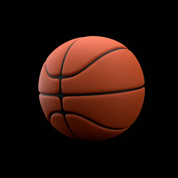 Isolated Basketball Black Background Render — Stock Photo, Image