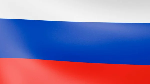 Bandeira Colorida Rússia Acenando Vento Renderização — Fotografia de Stock