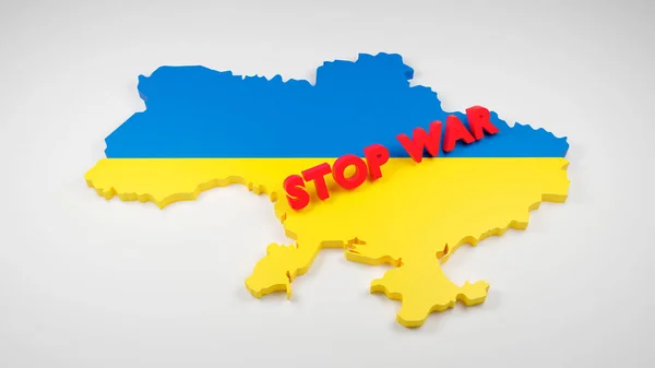 Zakończyć Wojnę Patriotyzm Pokój Ukrainie Renderowanie — Zdjęcie stockowe