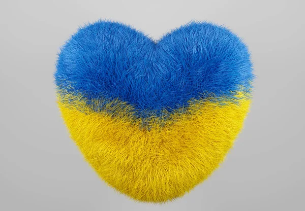 Очертания Сердца Украины Рендеринг — стоковое фото