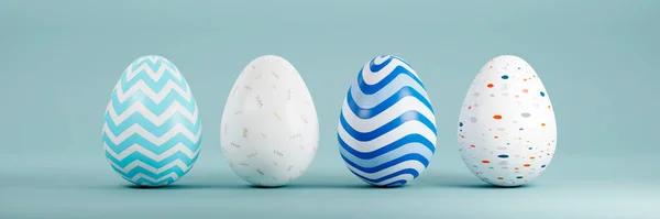Набір Реалістичних Яєць Білому Тлі Візуалізація — стокове фото