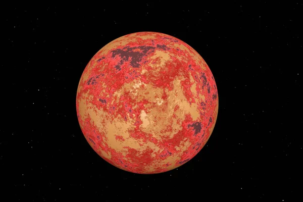 Image Represent Generic Lava Planet Earth Formation Realistic Illustration — Foto de Stock