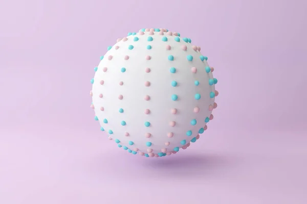 Rendement Tridimensionnel Sphères Blanches Connectées Illustration — Photo