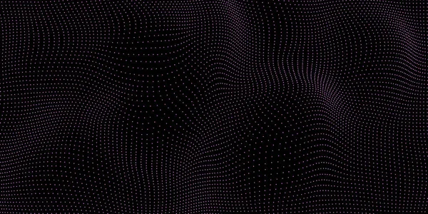Purple Abstract digital wave of particles. Futuristic point wave. Technology background vector. 3d render