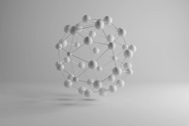 Renderização Tridimensional Esferas Brancas Conectadas Ilustração Gráficos De Vetor