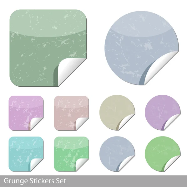 Grunge stickers — Stockvector