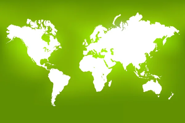 World Map Green Illustration — Stockfoto
