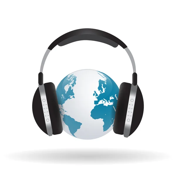 Ακουστικά κόσμο — Διανυσματικό Αρχείο