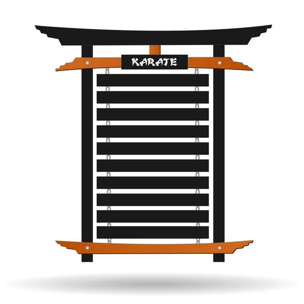 Karate pás stojan — Stockový vektor