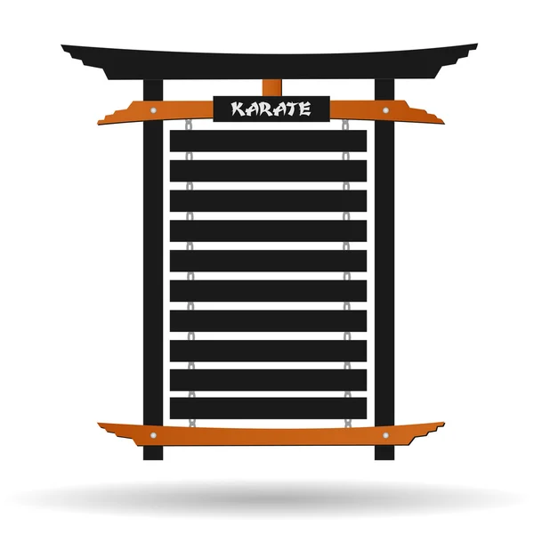 Karate Belt Rack — Stock Vector