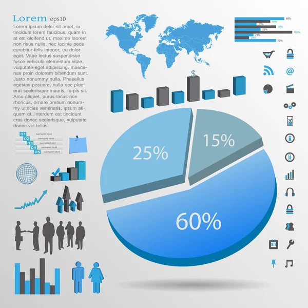 Infographics Elements, Vector Illustration — Stock Vector