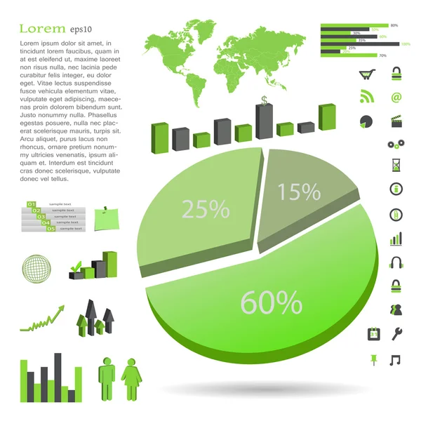 Infographics, Vector Illustration — Stock Vector