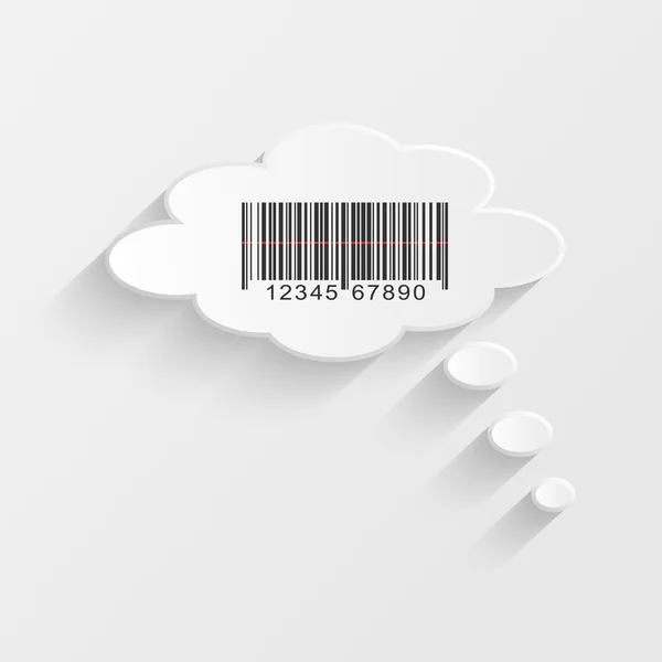 Barcode Chat Bubble, Vector Illustration — Stock Vector