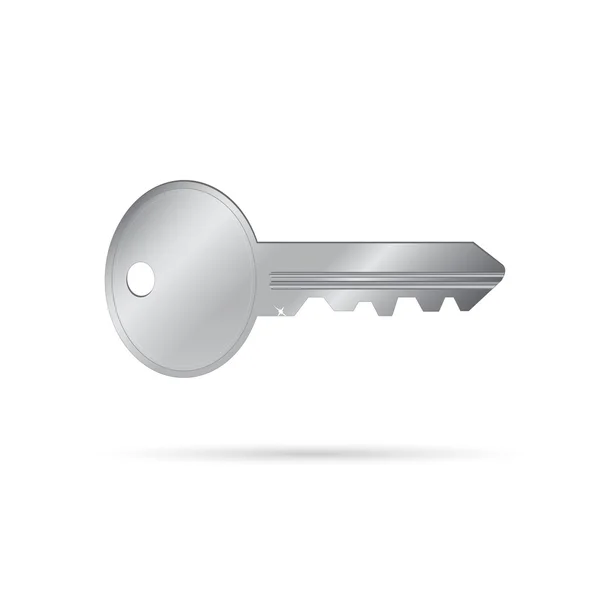 Silver Key Illustration — Stock Vector