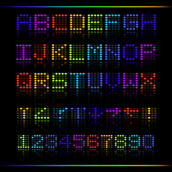 Digitaler Regenbogen-Text — Stockvektor