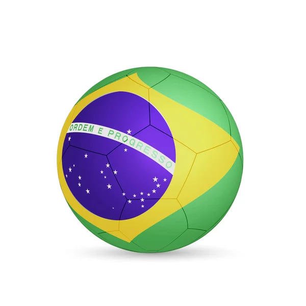 Balón de fútbol de Brasil — Vector de stock