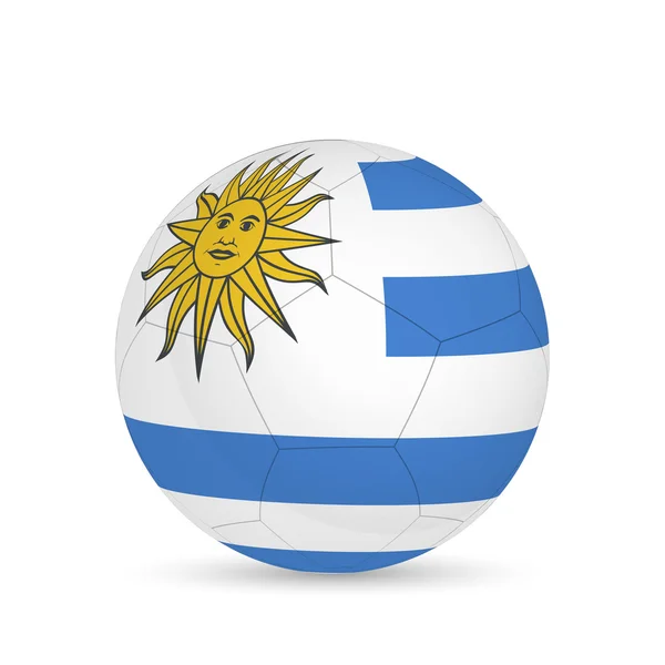 Uruguai bola de futebol —  Vetores de Stock