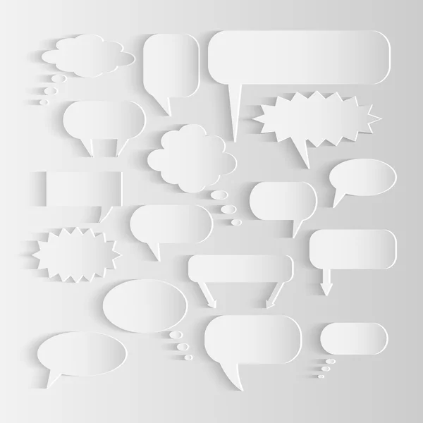 Paper Chat Bubbles Illustration — Stock Vector