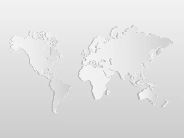 Carta Mappa del mondo — Vettoriale Stock