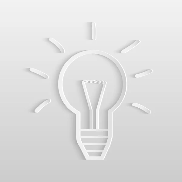 Paper Lightbulb — Stock Vector