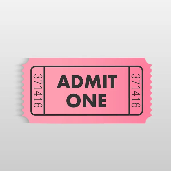 Admit One Ticket — Stock Vector