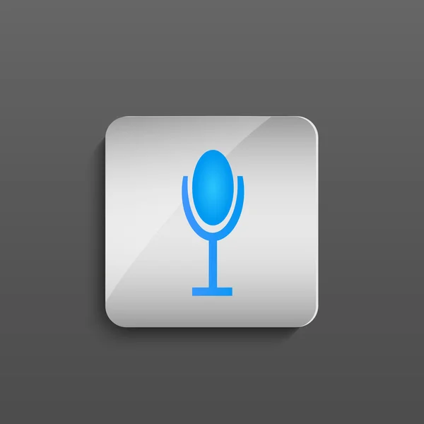 Кнопка микрофона — стоковый вектор