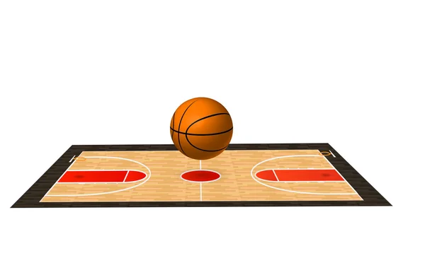 Cancha de baloncesto — Vector de stock