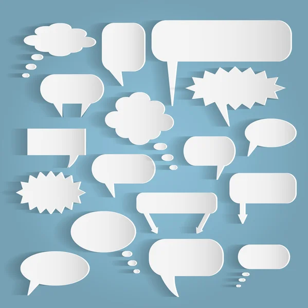 Paper Chat Bubbles Illustration — Stock Vector