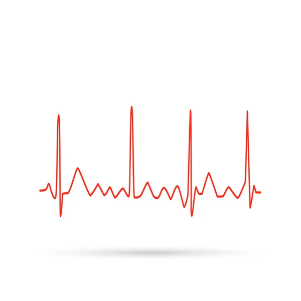 Onda do ECG — Vetor de Stock