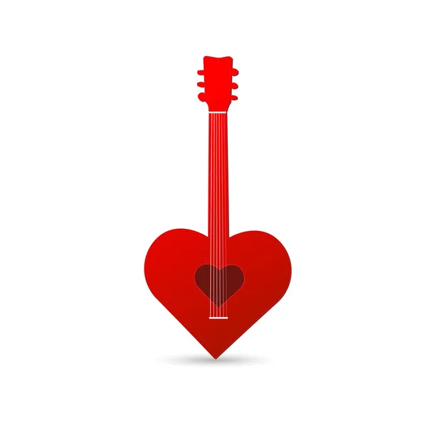 Guitarra cardíaca —  Vetores de Stock