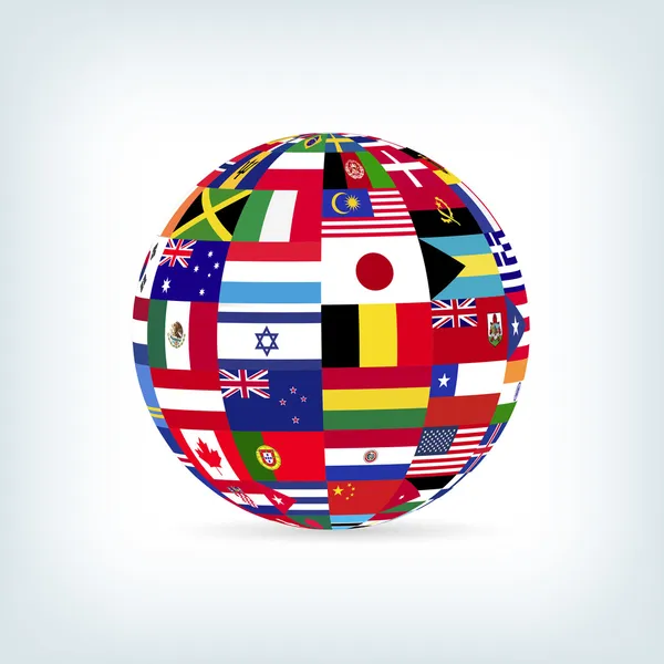 Wereldvlaggen — Stockvector