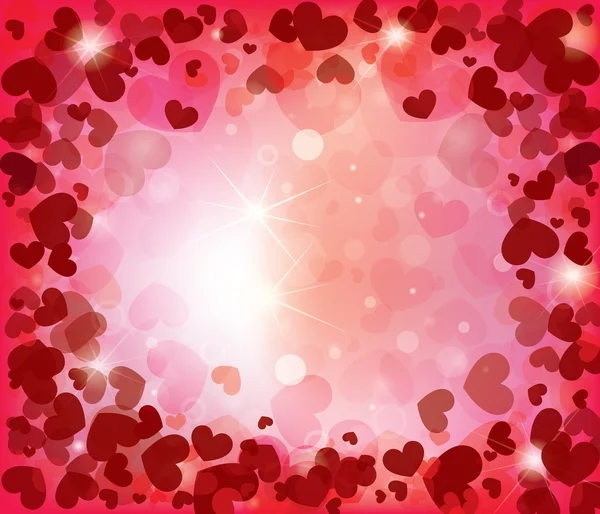 Valentines day background with hearts — Stock Vector