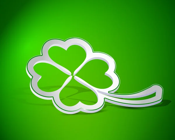 Four-leaf clover shape from paper — Stock Vector