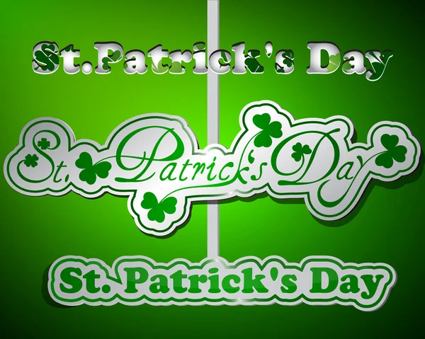 St. Patrick의 날 형식 텍스트 컬렉션 — 스톡 벡터