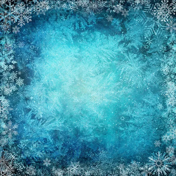 Синий зимний фон — стоковое фото